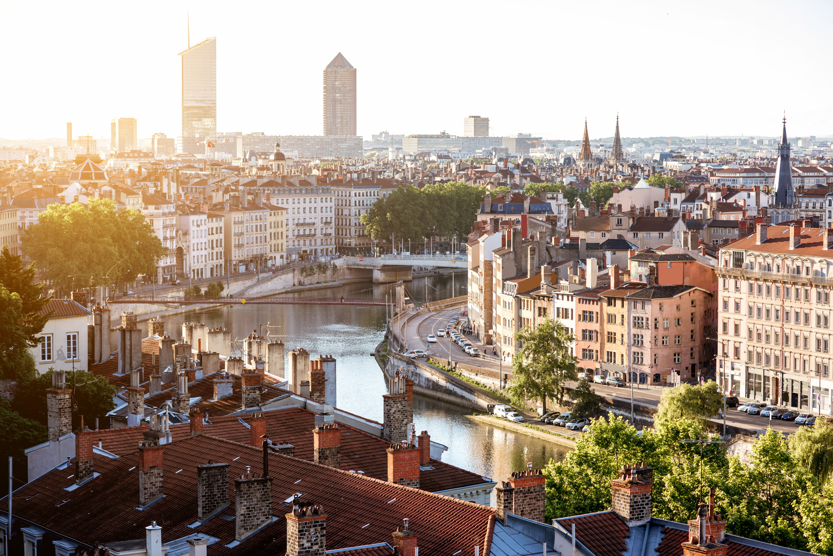 Lyon City in France